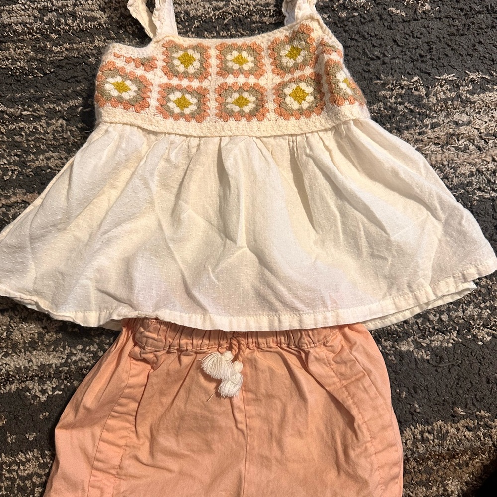 Haute Hippie Cream Crochet Ensemble